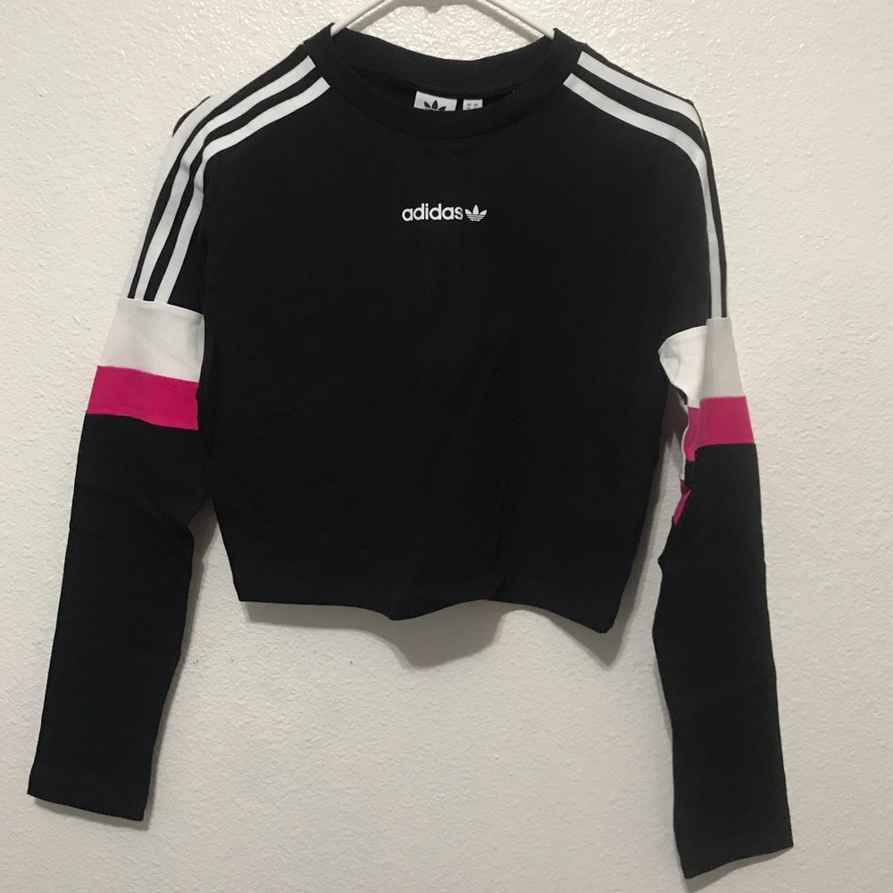 Adidas cropped long sleeve tee